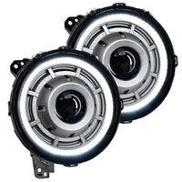Oracle Oculus Bi-LED Projector Headlights for Jeep JL/Gladiator JT Satin Silver 5500K