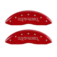 MGP 4 Caliper Covers Engraved Front & Rear Raptor Red finish silver ch