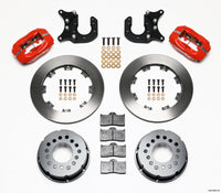 Wilwood Forged Dynalite P/S Rear Kit Red Mopar/Dana 2.36in Off w/Snap Ring Bearing