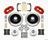 Wilwood Narrow Superlite 6R Front Hub & 1PC Rtr Kit 12.88in Drilled -Red 74-80 Pinto/Mustang II