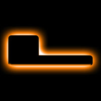 ORACLE Lighting Universal Illuminated LED Letter Badges - Matte Blk Surface Finish - L