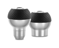 Momo Race Shift Knob - Aluminum, Black Airleather Insert
