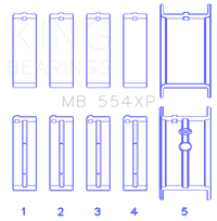 King Engine Bearings Chevrolet 265/283/302/327 V8 Main Bearing Set