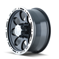 ION Type 174 16x8 / 5x127 BP / -5mm Offset / 83.82mm Hub Black/Machined Wheel