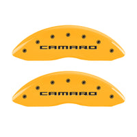 MGP 4 Caliper Covers Engraved Front & Rear Gen 5/Camaro Yellow finish black ch
