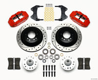 Wilwood Narrow Superlite 6R Front Hub & 1PC Rtr Kit 12.88in Drilled -Red WWE ProSpindle