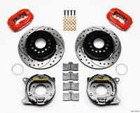 Wilwood Forged Dynalite P/S Park Brake Kit Drilled Red Ford 8.8 w/2.5in Offset-5 Lug