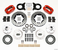 Wilwood Dynapro Dust-Boot Front Kit 11.00in Drilled Red 1965-1969 Mustang Disc & Drum Spindle