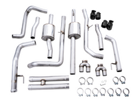 AWE Tuning 4th Gen GM 1500 6.2L 0FG Cat-Back Split Rear Exit (w/ Bumper Cutouts) - Quad Diamond Tips
