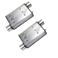 BBK 87-93 Mustang GT Cat Back Kit Varitune Mufflers - Aluminized turn downs