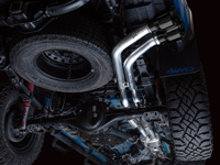 AWE Tuning 16-22 Toyota Tacoma 0FG Cat-Back Exhaust w/ BashGuard - Dual Diamond Black Tips