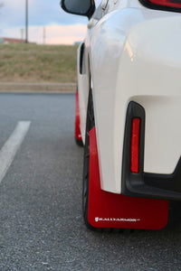 Rally Armor 23-26 Toyota GR Corolla Red UR Mud Flap w/White Logo
