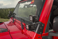 Rugged Ridge 97-06 Jeep Wrangler TJ Textured Black Dual A-Pillar Light Mount
