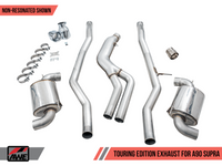 AWE Tuning 2020 Toyota Supra A90 Non-Resonated Touring Edition Exhaust - 5in Chrome Silver Tips