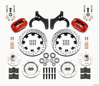 Wilwood Forged Dynalite Front Kit 12.19in Drilled Red 59-64 Chevy Impala / 63-64 Corvette