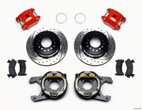 Wilwood D154 P/S P-B Kit Drilled-Red Chevy 12 Bolt 2.75in Off w/ C-Clips
