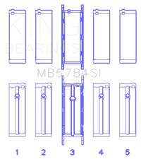King Engine Bearings 13-15 BMW 320i Main Bearing Set