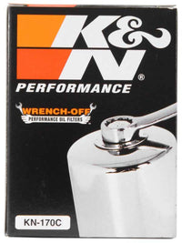 K&N Harley-Davidson 3in OD x 4.063in H Chrome Oil Filter