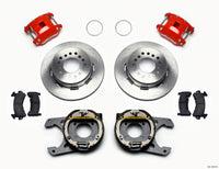 Wilwood D154 P/S Park Brake Kit Red Chevy 12 Bolt 2.75in Off w/ C-Clips