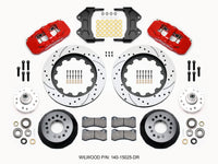 Wilwood AERO6 Front Hub Kit 15.00 Drilled-Red WWE ProSpindle