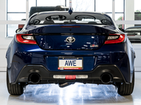 AWE Tuning Subaru BRZ/ Toyota GR86/ Toyota 86 Touring Edition Cat-Back Exhaust- Diamond Black Tips