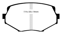 EBC 94-01 Mazda Miata MX5 1.8 Yellowstuff Front Brake Pads