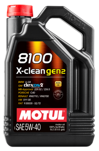 Motul 5L Synthetic Engine Oil 8100 X-CLEAN Gen 2 5W40