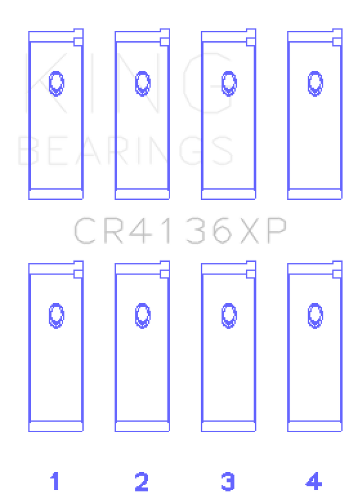 King Engine Bearings Nissan SR20DE/DET RWD (2.0L) Performance Rod Bearing Set - Size STDX