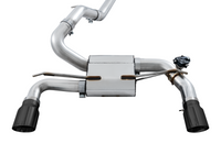 AWE Tuning Ford Focus RS SwitchPath Cat-Back Exhaust - Diamond Black Tips