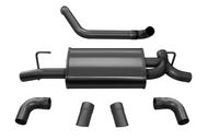 Corsa 2018-2025 Jeep Wrangler JL 2.5in Dual Rear Turn Down Exit Black Sport Axle-Back Exhaust