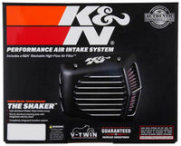 K&N Street Metal Intake System for 01-16 Harley-Davidson Softail/Dyna - Shaker Black