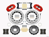 Wilwood Narrow Superlite 6R Front Hat Kit 14.00in Drill Red 2005-Up Mazda Miata w/ Lines