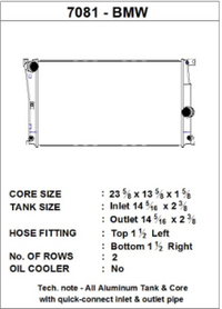 CSF BMW 2 Series (F22/F23) / BMW 3 Series (F30/F31/F34) / BMW 4 Series (F32/F33/F36) A/T Radiator