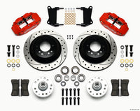Wilwood Narrow Superlite 6R Front Hub & 1PC Rtr Kit 12.88in Drilled -Red 67-69 Camaro 64-72 Nova