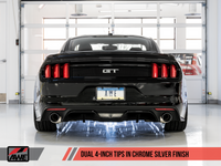 AWE Tuning S550 Mustang GT Cat-Back Exhaust - Touring Edition (Chrome Silver Tips)